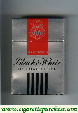 Black White De Luxe Filter cigarette England